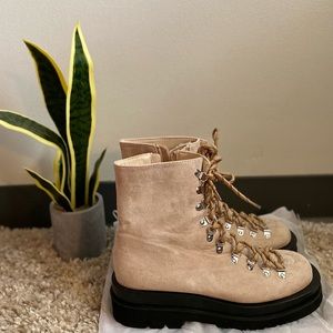 Pretty Little Thing Sand Hiker Lace Up Boots